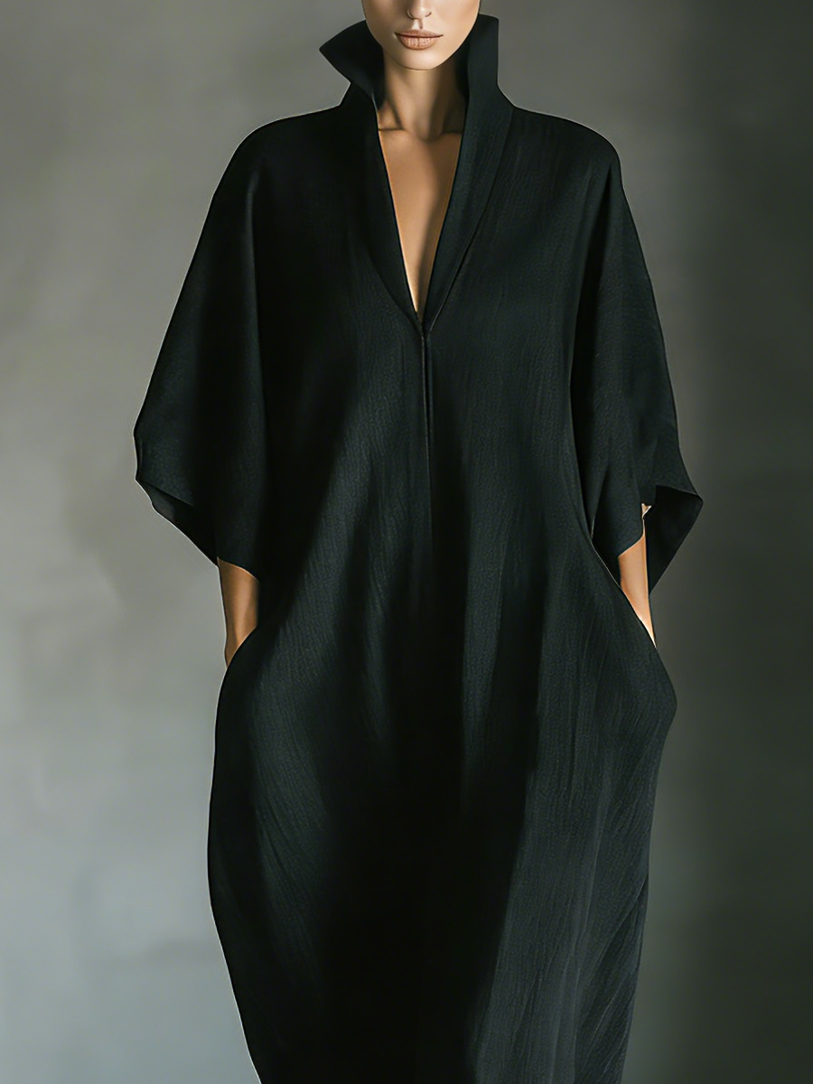 Duttini | Black Cotton Dress