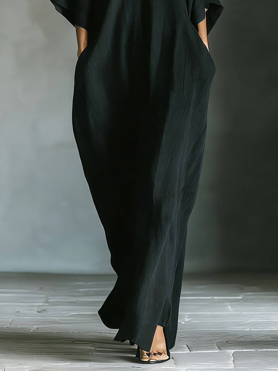 Duttini | Black Cotton Dress