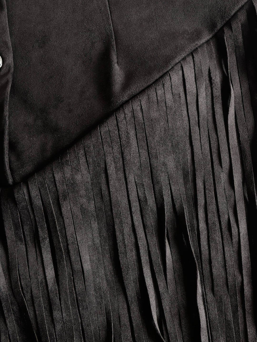 Duttini | Black Faux Suede V-Neck Casual Dress