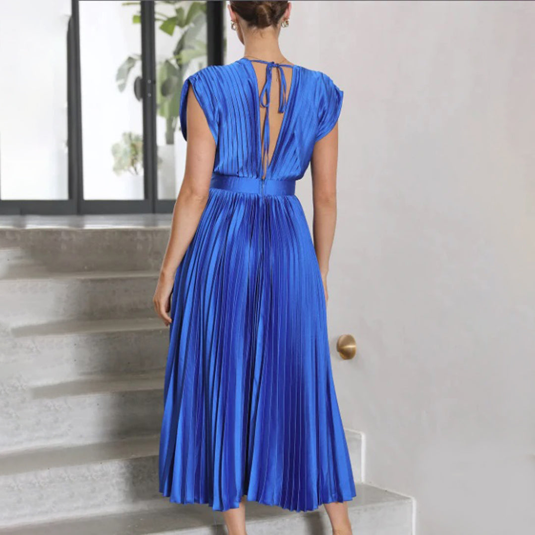 Duttini | Flowing Wedding Guest Dress with Graceful Drape