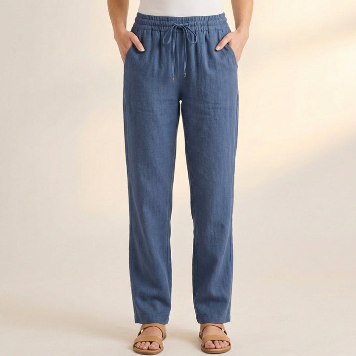 Duttini | Graceful Relaxed Ankle-Length Pants With Drawstring Waist And Pockets