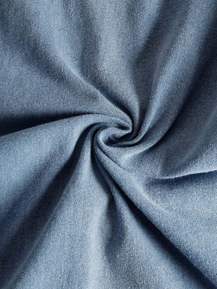 Duttini | Blue Denim V-Neck Casual Dress