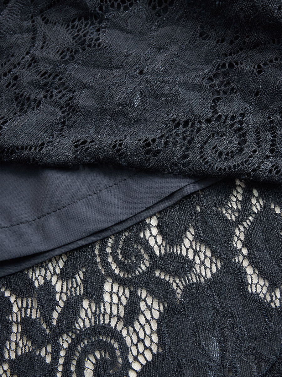 Duttini | Blue Lace Sleeveless Casual Dress