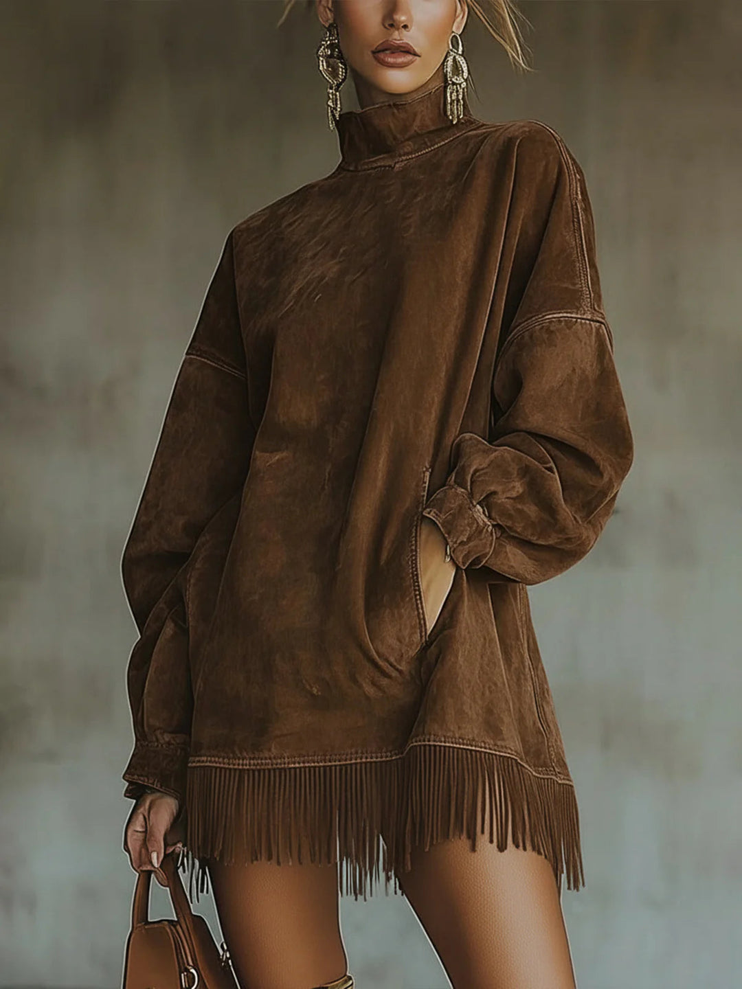 Duttini | Flowing Cozy Fringe Dress Made to Turn Heads