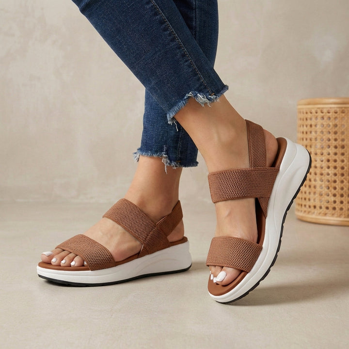 Duttini | Elastic Strap Comfort Orthopedic Platform Sandals