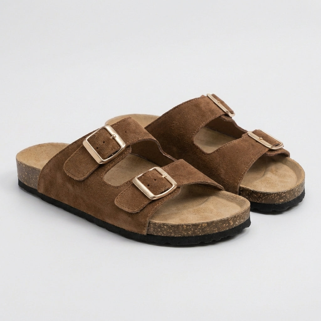 Duttini | Cushioned Relaxed Two-Strap Comfort Sandals For Everyday Summer Wear