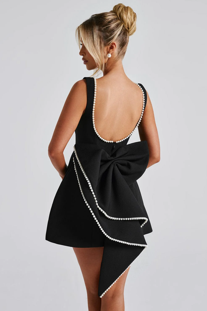 Duttini | Pearl Bow Detail Mini Dress
