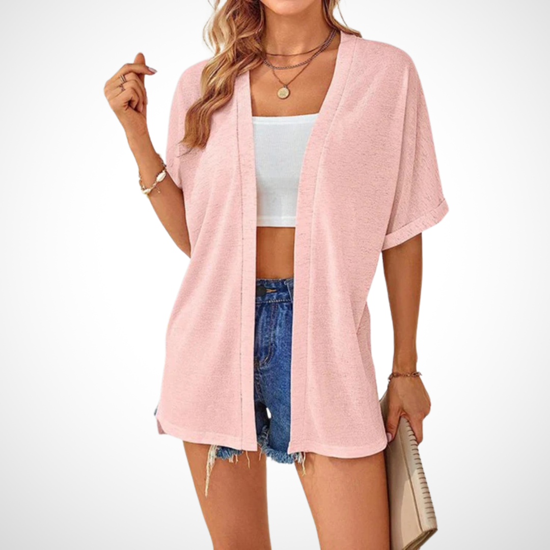 Duttini | Stylish Flowy Short Sleeve Cardigan for Effortless Wear