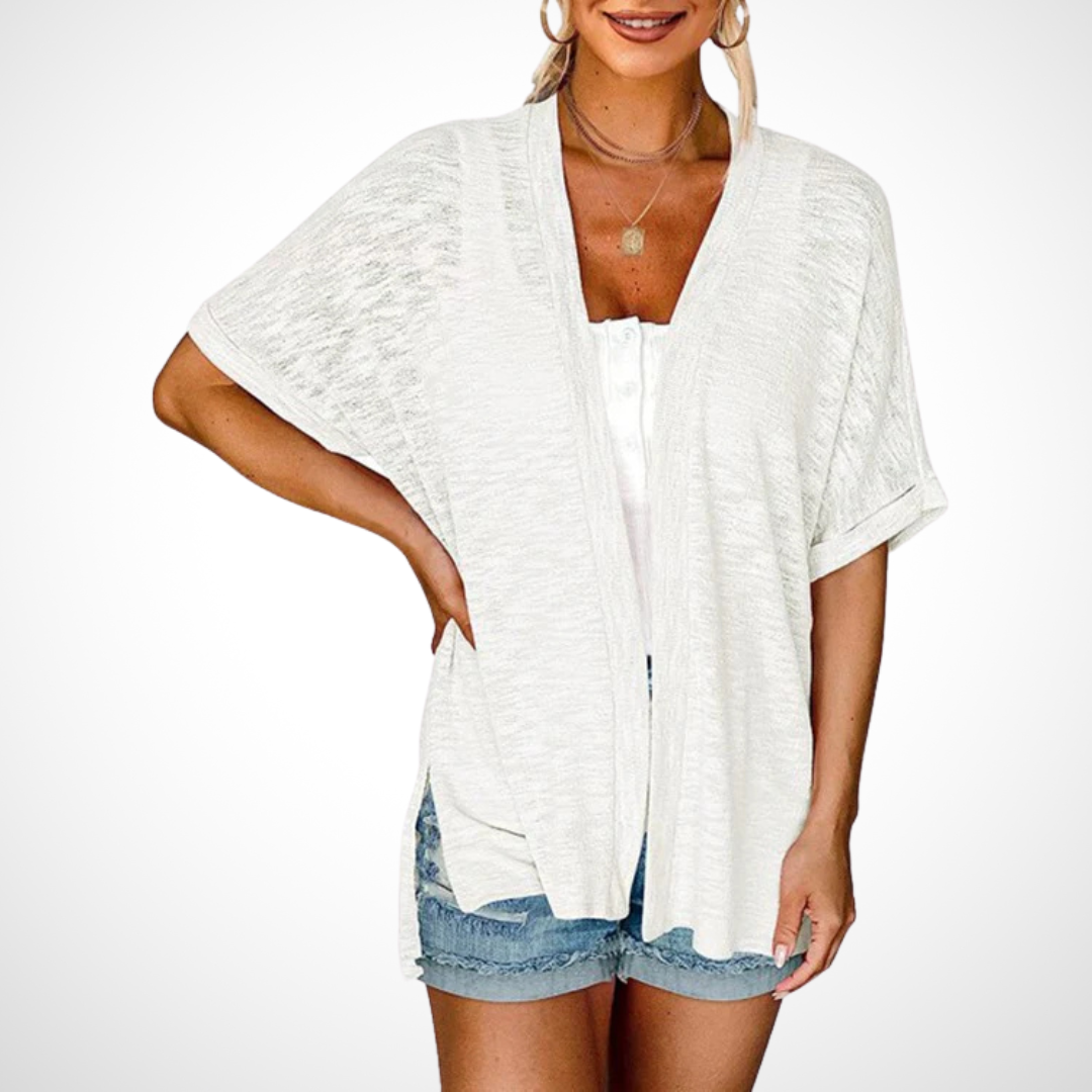 Duttini | Stylish Flowy Short Sleeve Cardigan for Effortless Wear