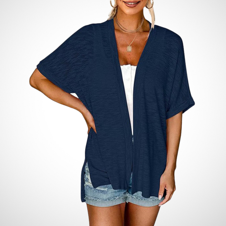 Duttini | Stylish Flowy Short Sleeve Cardigan for Effortless Wear