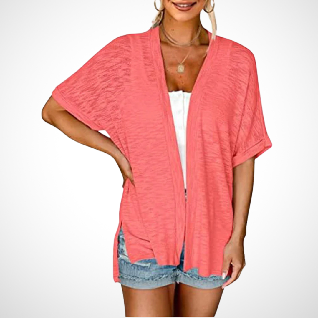 Duttini | Stylish Flowy Short Sleeve Cardigan for Effortless Wear