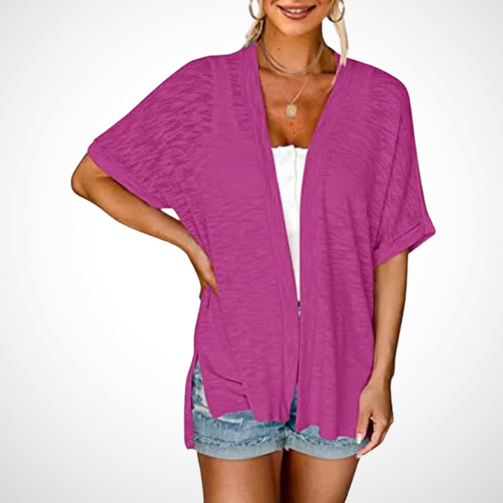 Duttini | Stylish Flowy Short Sleeve Cardigan for Effortless Wear