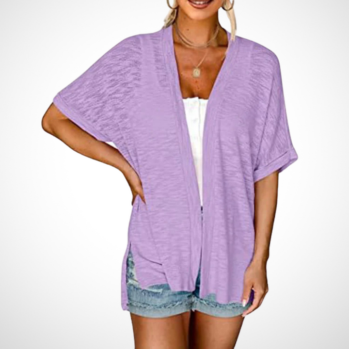Duttini | Stylish Flowy Short Sleeve Cardigan for Effortless Wear