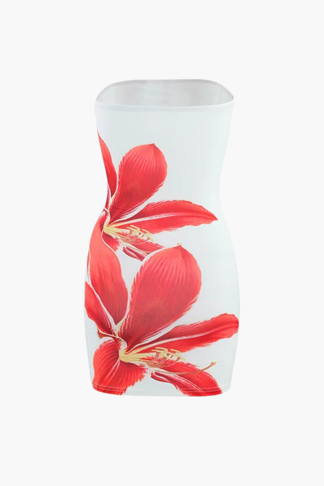 Duttini | Strapless mini dress in bold bloom