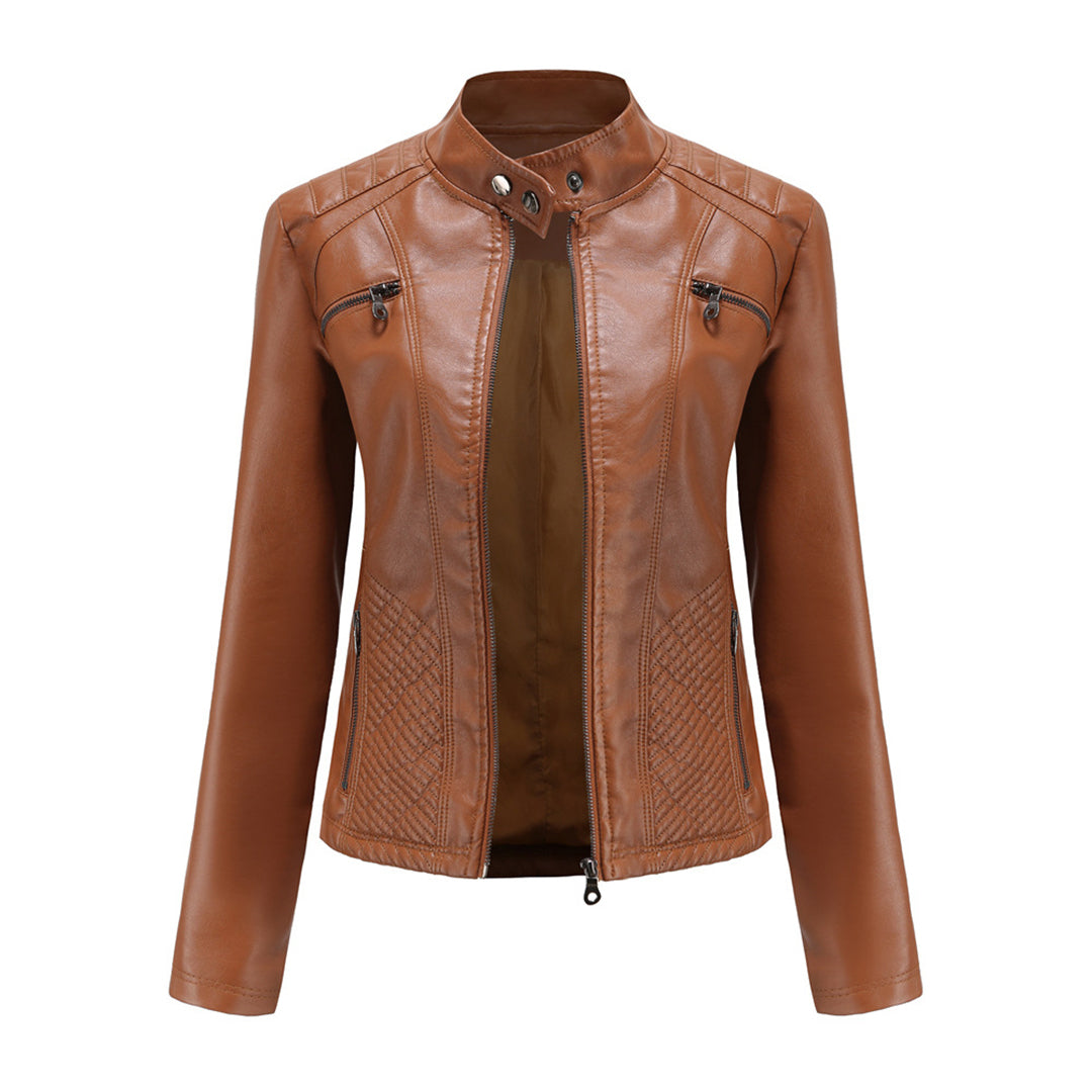Duttini | Women’s Classic Zip-up Biker Jacket