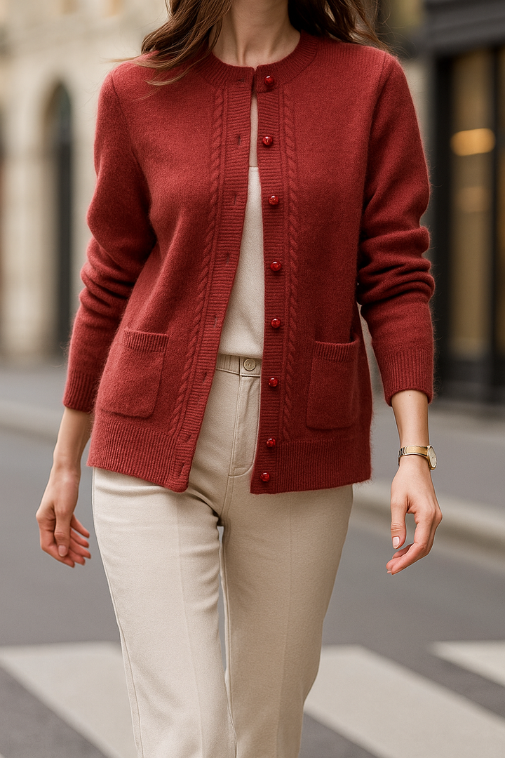 Duttini | Pearl Trim Cardigan