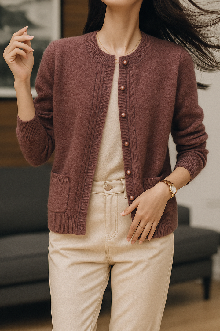Duttini | Pearl Trim Cardigan