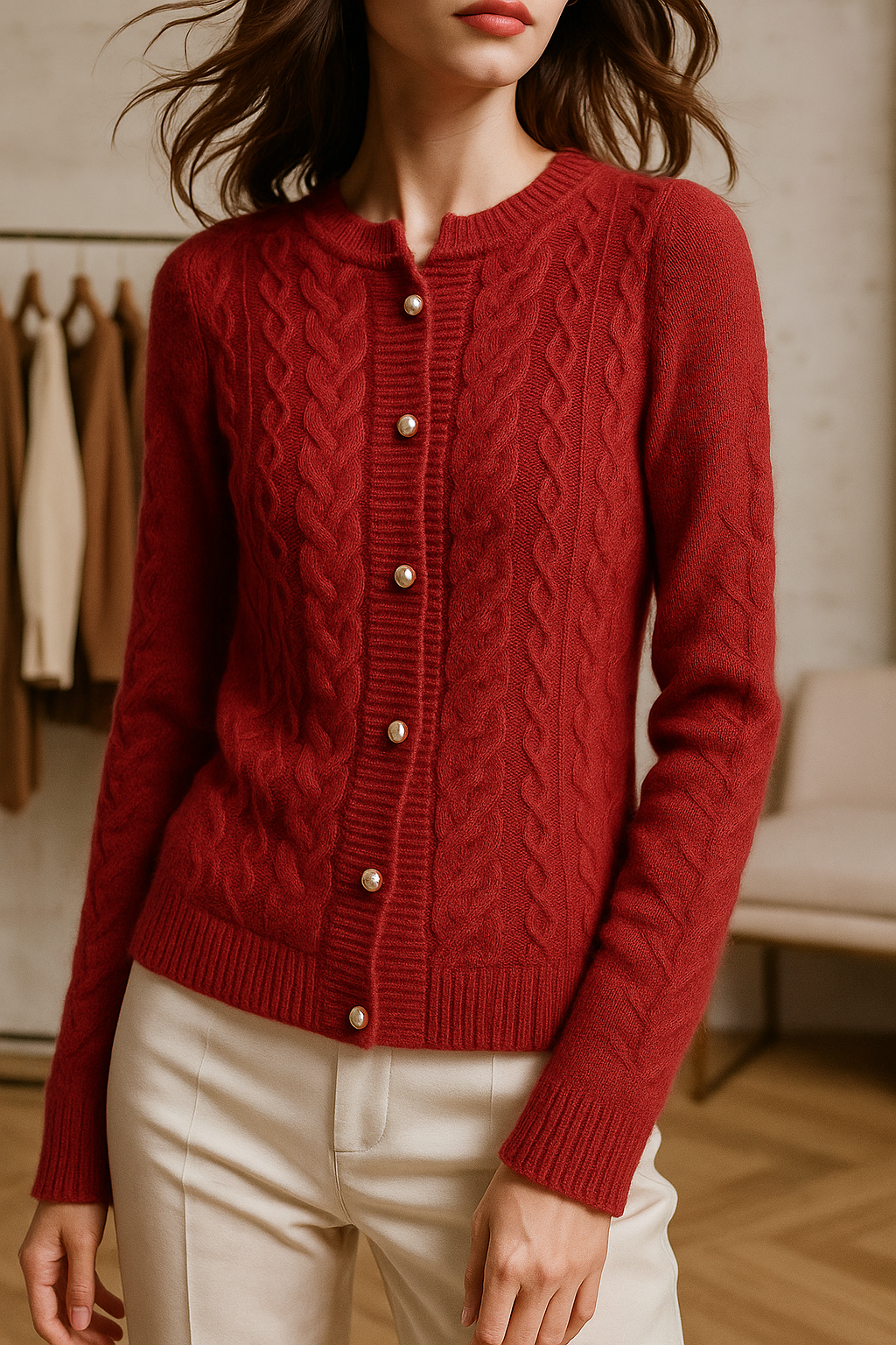 Duttini | Pearl Button Cardigan