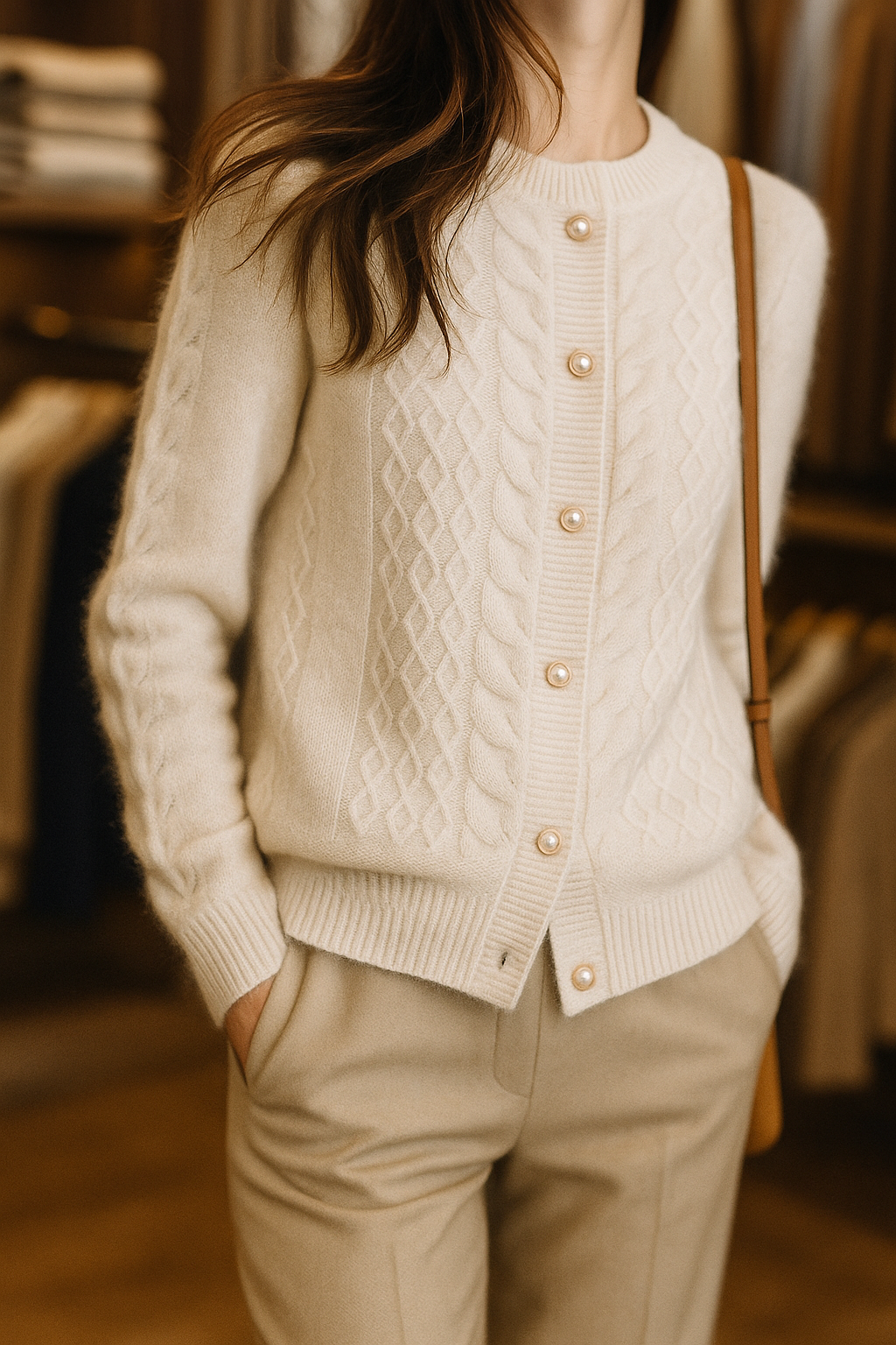 Duttini | Pearl Button Cardigan