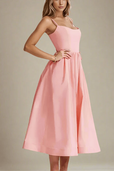 Duttini | Satin Finish Midi Dress