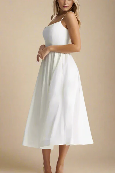 Duttini | Satin Finish Midi Dress