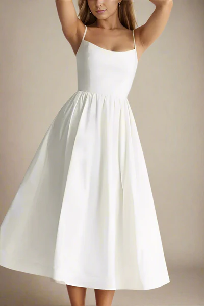 Duttini | Satin Finish Midi Dress