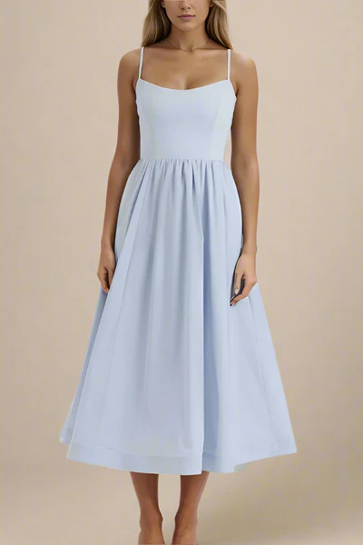 Duttini | Satin Finish Midi Dress