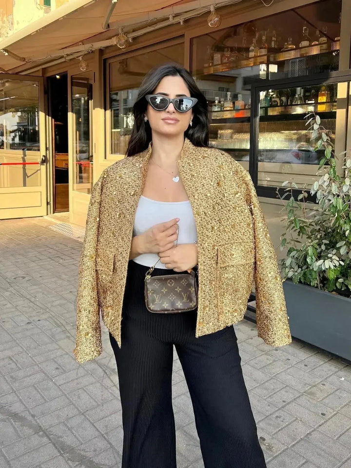 Duttini | Sequin Cropped Jacket