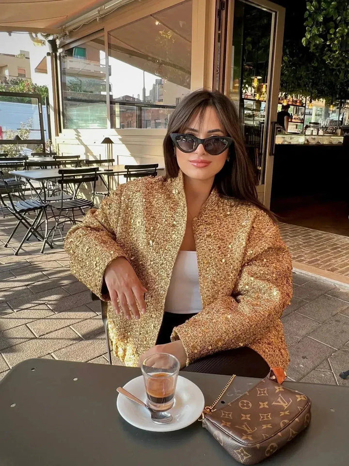 Duttini | Sequin Cropped Jacket