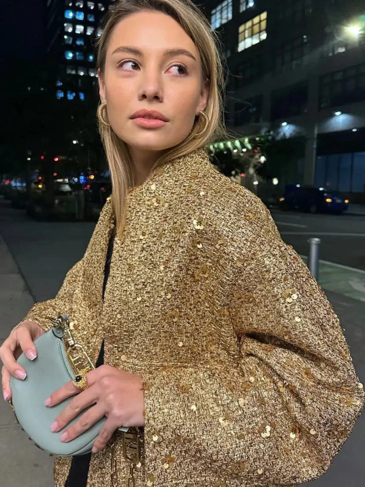 Duttini | Sequin Cropped Jacket