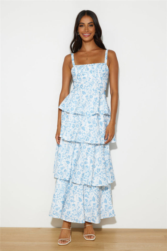Duttini | Tiered Floral Maxi Dress