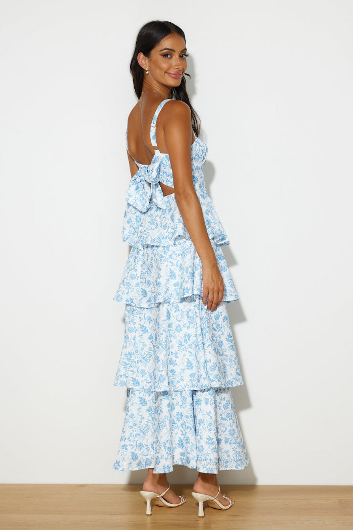 Duttini | Tiered Floral Maxi Dress