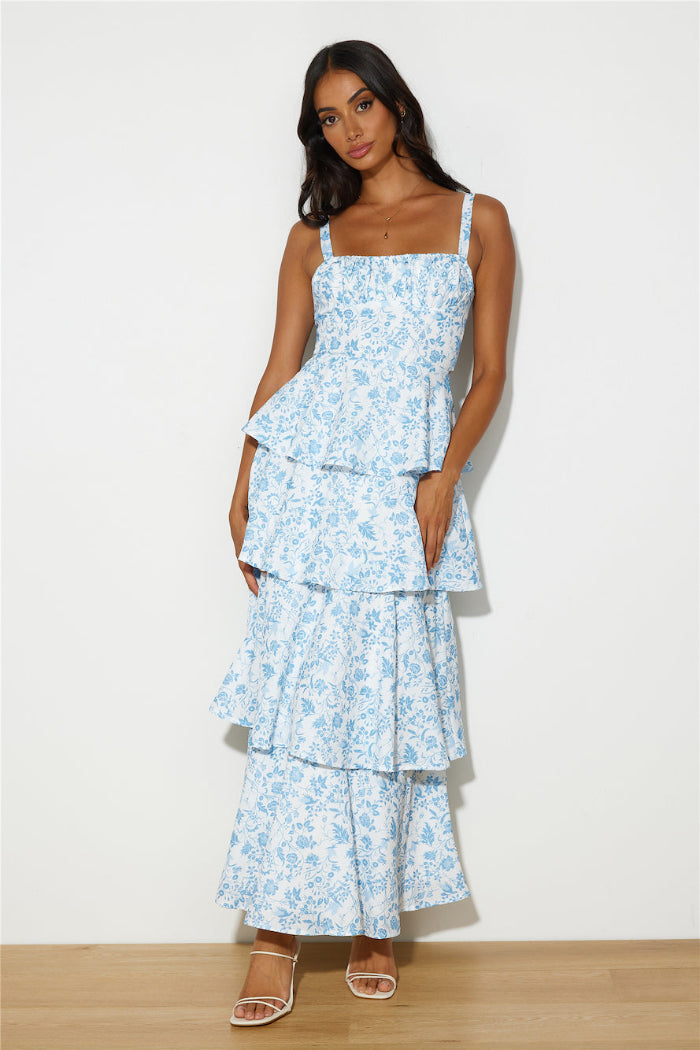 Duttini | Tiered Floral Maxi Dress