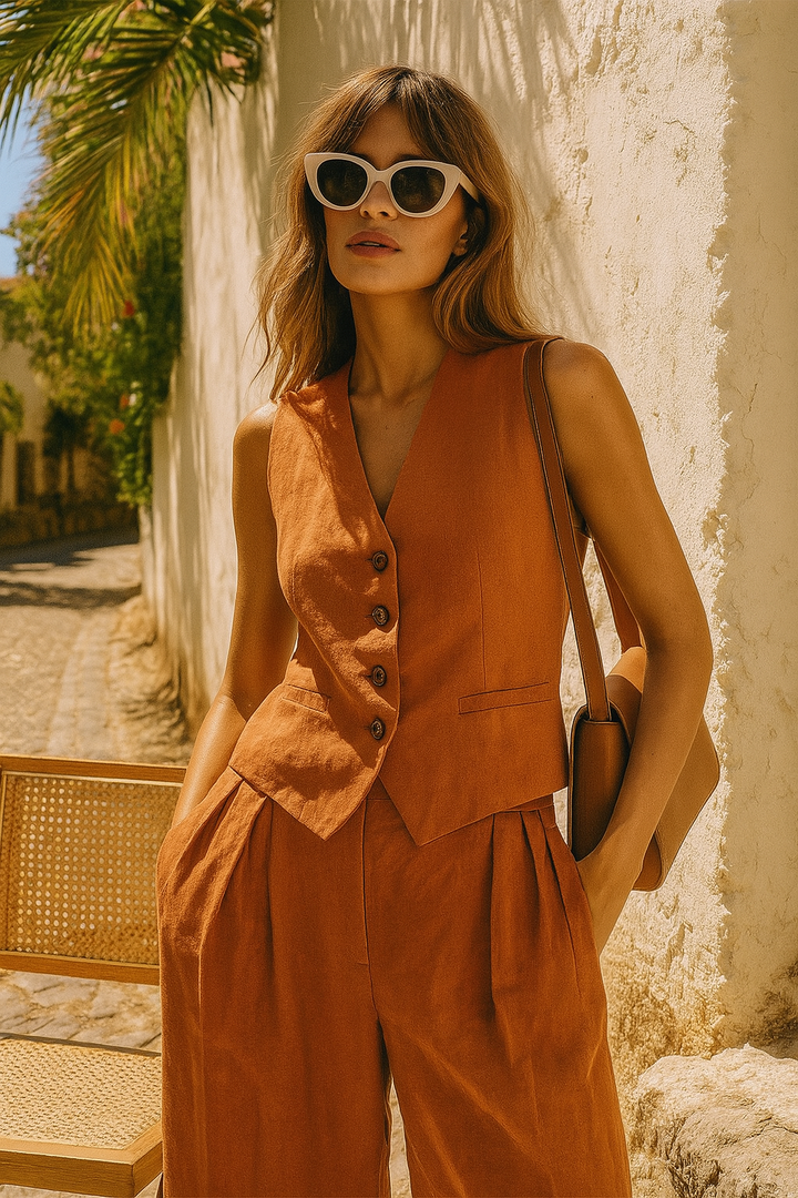 Duttini | Linen Trouser Set