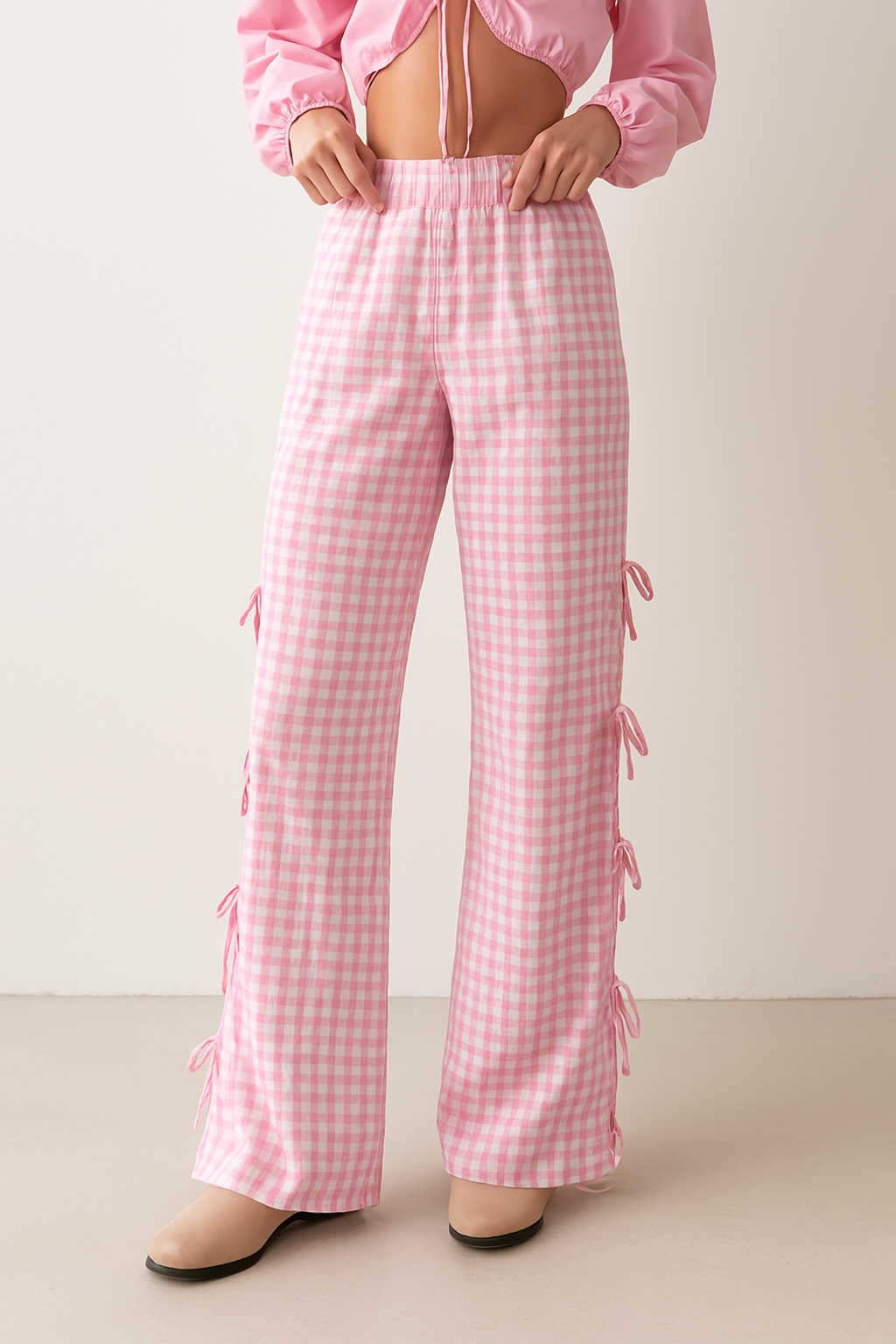 Duttini | Checkered Cotton Trousers