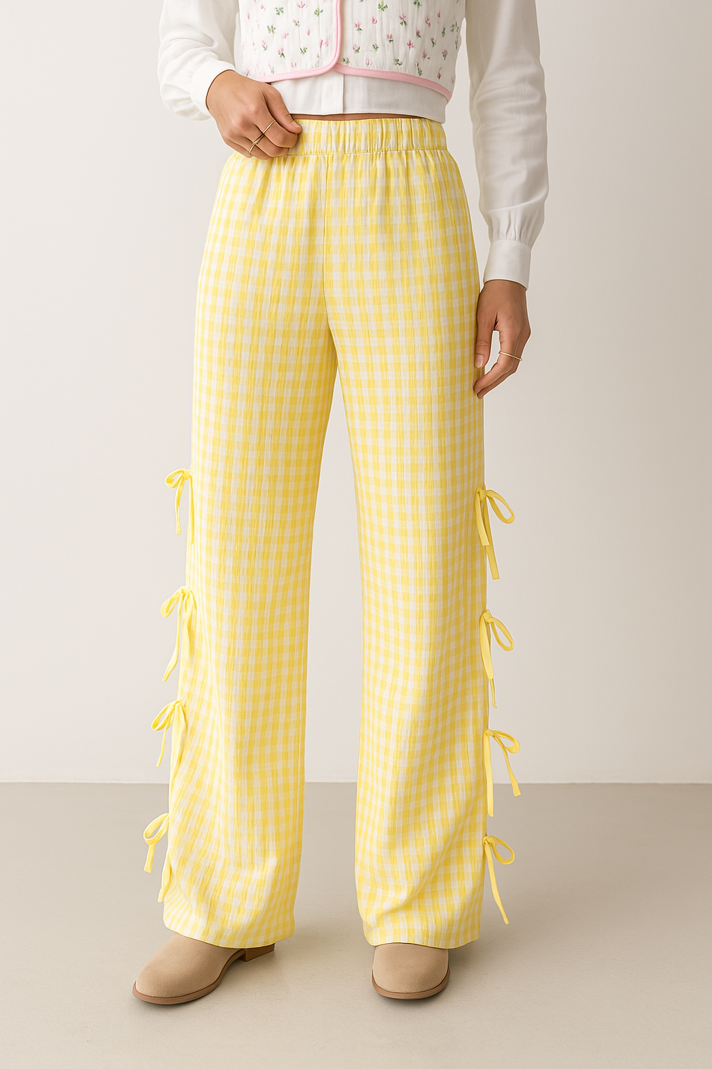 Duttini | Checkered Cotton Trousers