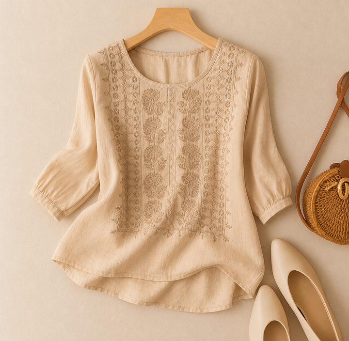 Duttini | Elegant Floral Relaxed Blouse for Effortless Elegance
