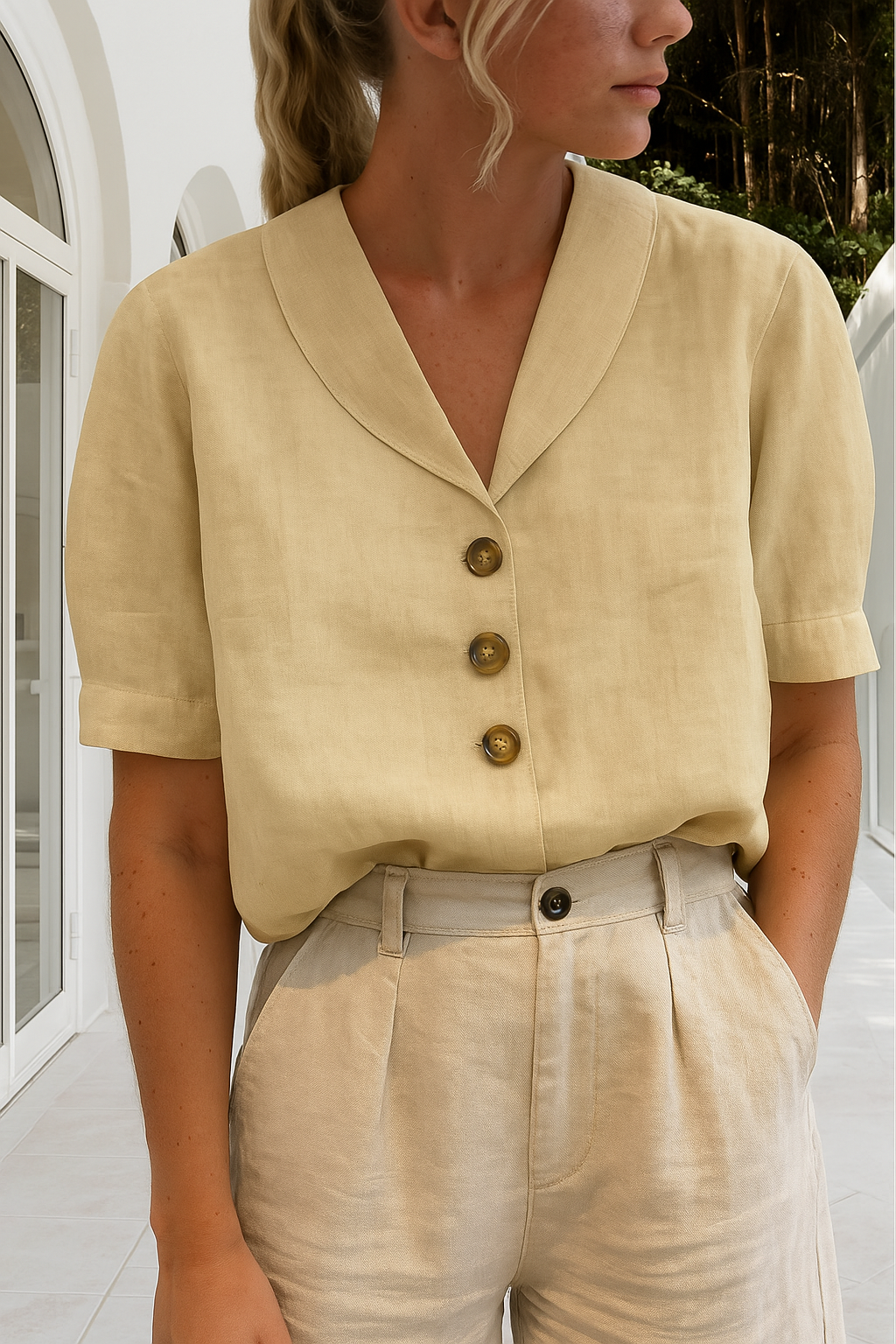 Duttini | Elegant Blouse with Graceful Drape