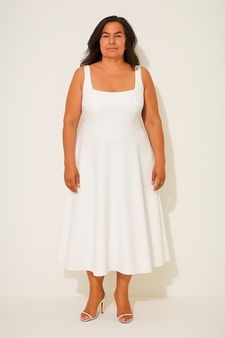 Duttini | Timeless Flowy Midi Dress with a Flattering Silhouette
