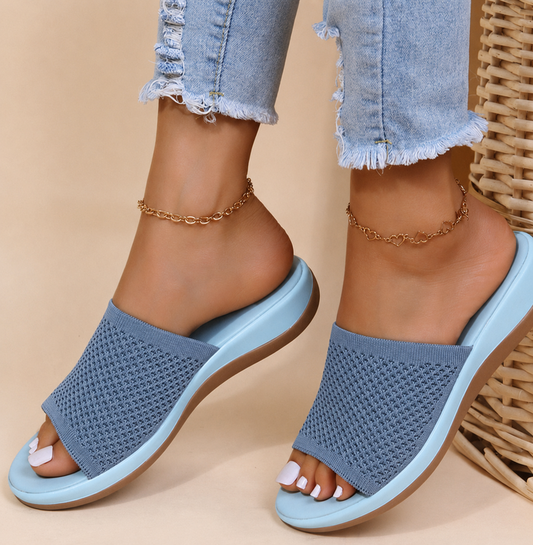 Duttini | Comfort-Fit Breathable Open Toe Summer Slides