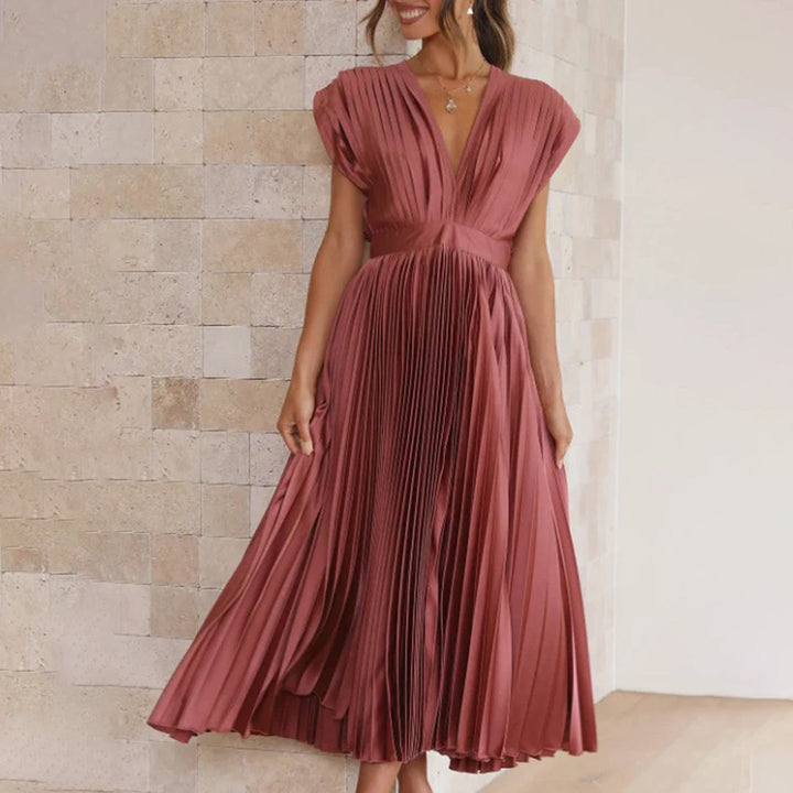 Duttini | Flowing Wedding Guest Dress with Graceful Drape