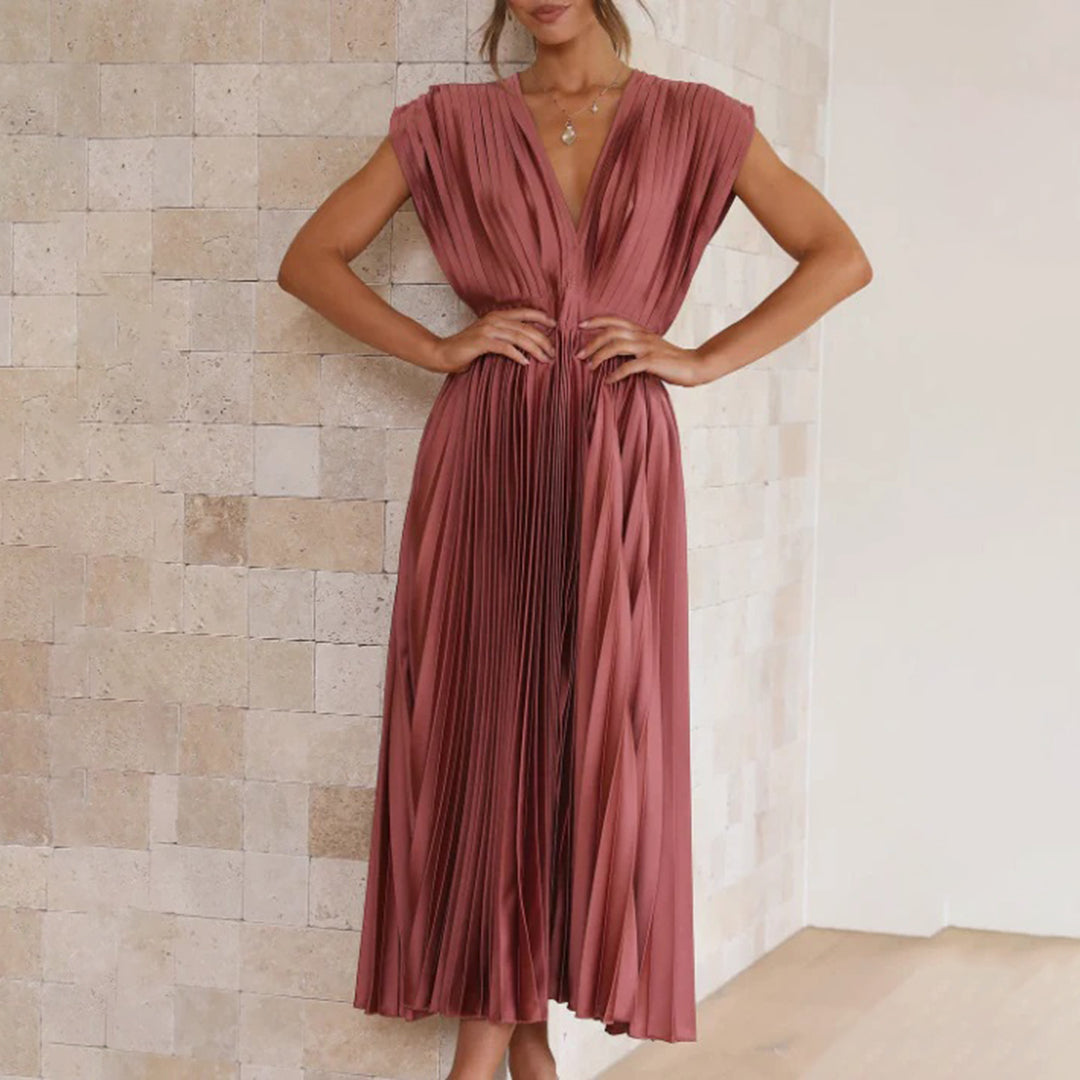 Duttini | Flowing Wedding Guest Dress with Graceful Drape
