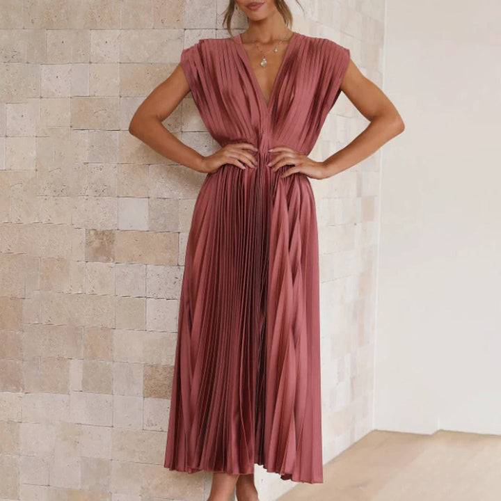 Duttini | Flowing Wedding Guest Dress with Graceful Drape