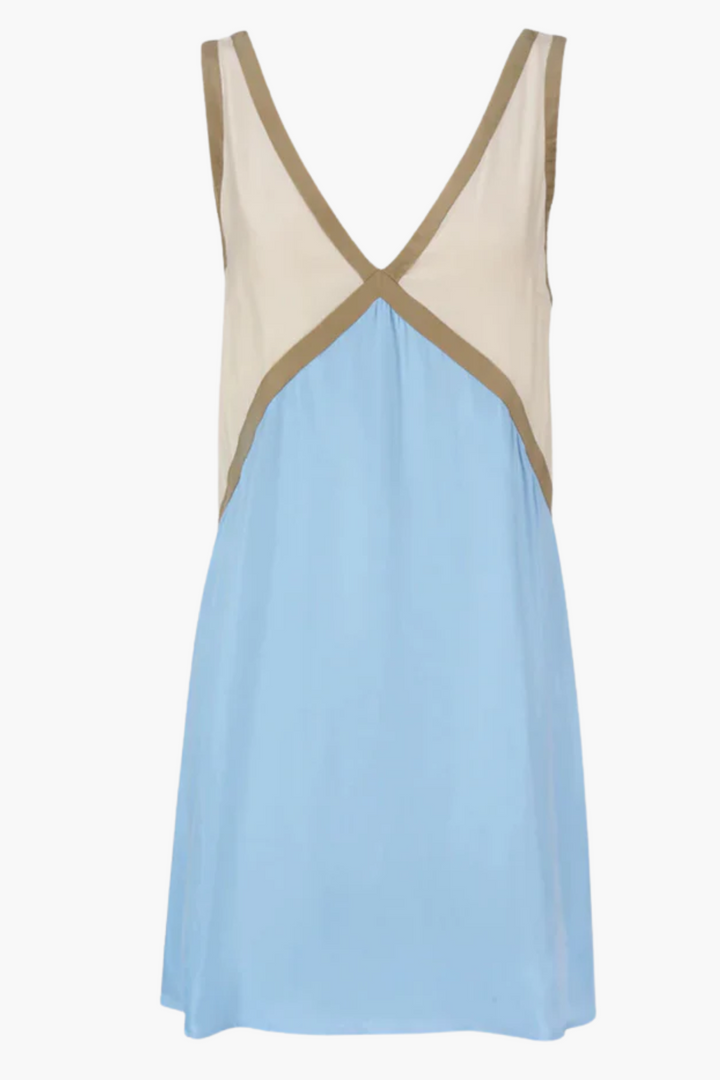 Duttini | Colour-block V-neck mini dress