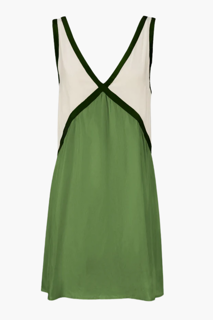 Duttini | Colour-block V-neck mini dress