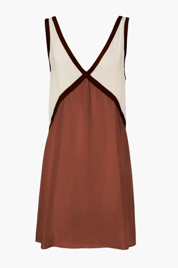 Duttini | Colour-block V-neck mini dress