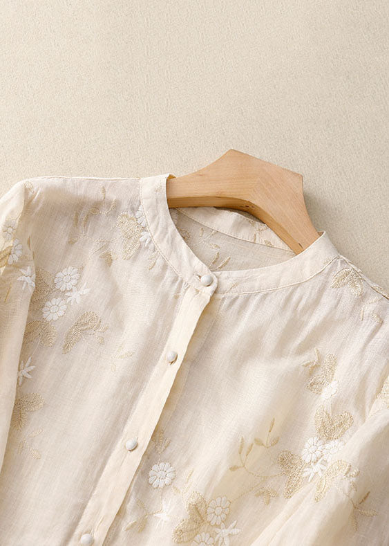 Duttini | Chic Blouse With Floral Accents with Graceful Drape
