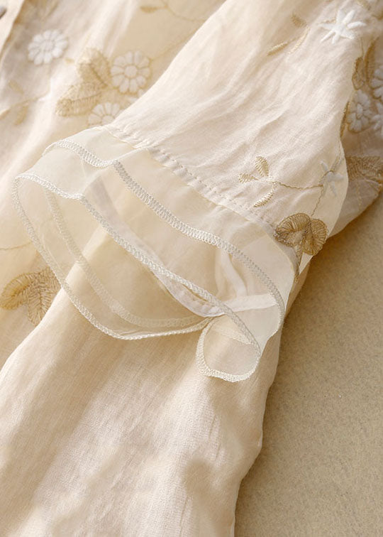 Duttini | Chic Blouse With Floral Accents with Graceful Drape
