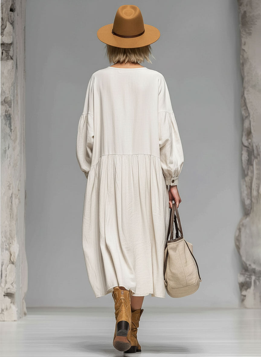 Duttini | Cotton Button-Front Dress