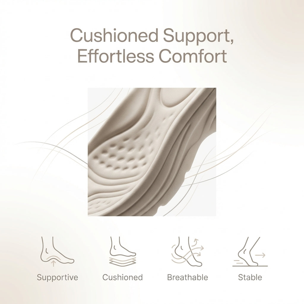 Duttini | Peep-Toe Slingback Orthopedic Sandals With Cushioned Sole Support